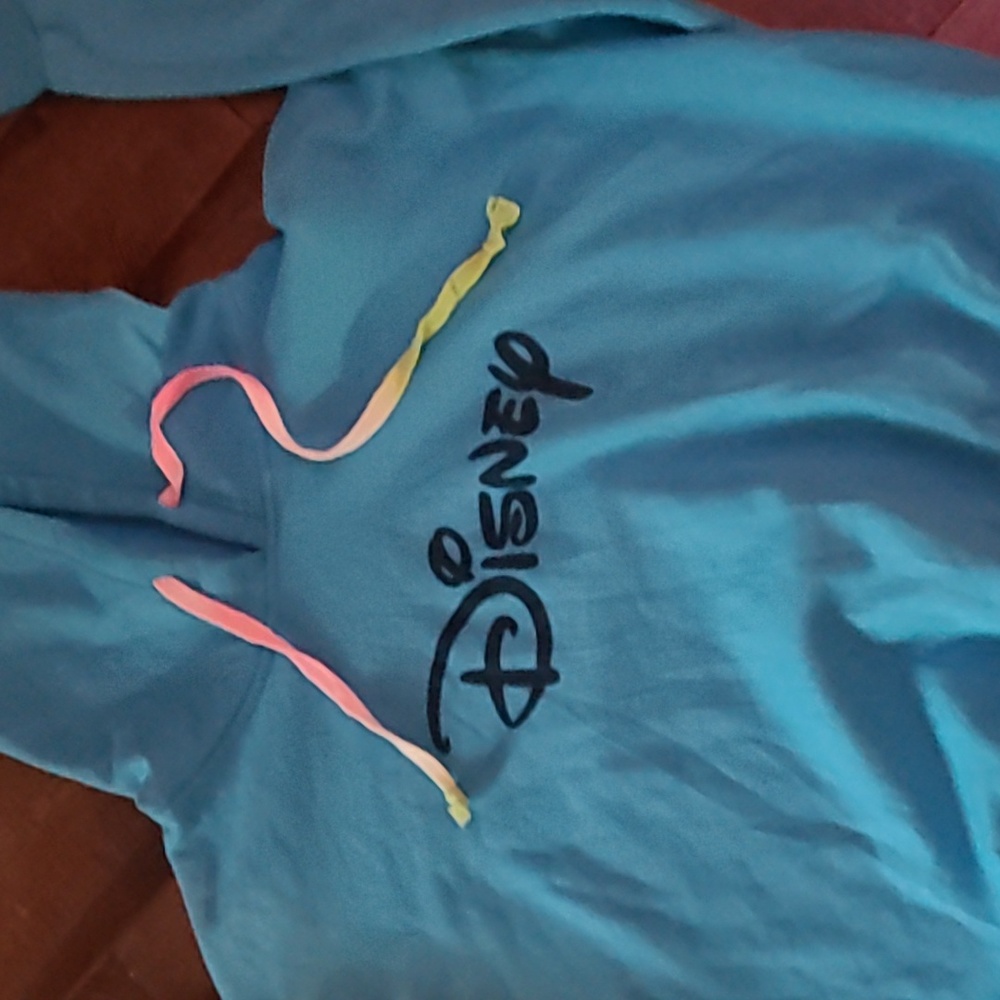 Disney Velvet Logo Tie Dye Drawstring Hoodie